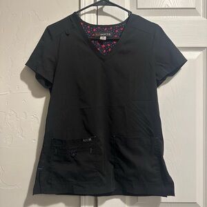 Koi Womens Black Scrub Top